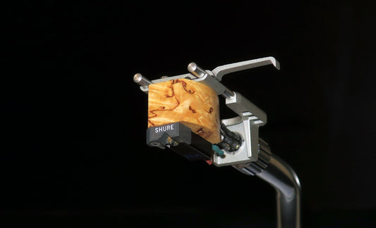 Custom-Made Wood Body for SHURE M44 Series Cartridge Curly birch0