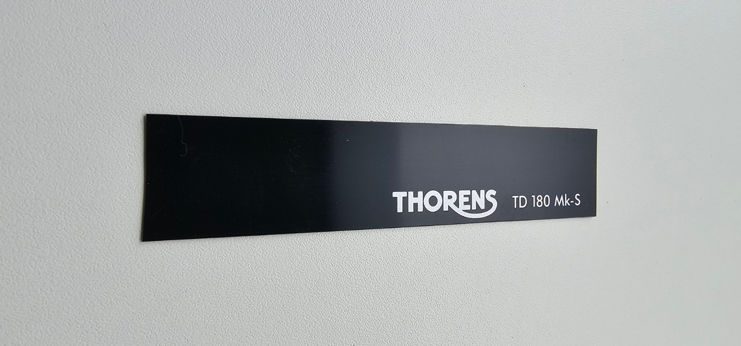Thorens TD 180 Mk-S Decal Badge Sticker Label 2 Stück Original / Genuine parts3