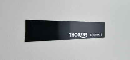 Thorens TD 180 Mk-S Decal Badge Sticker Label 2 Stück Original / Genuine parts3