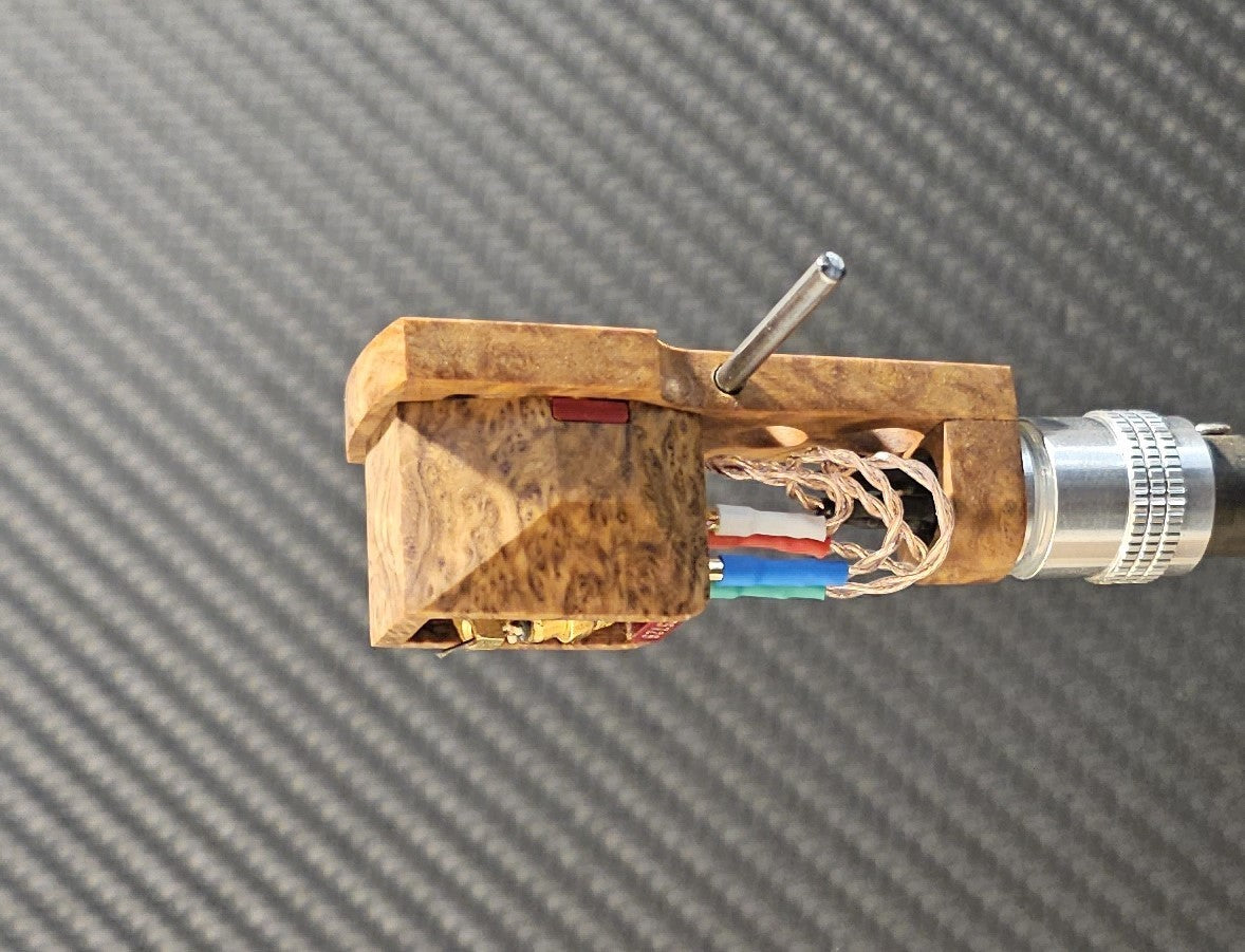 Custom-Made Wood Body + Headshell + Wires for BENZ MICRO ACE  BROWN MALLEE1