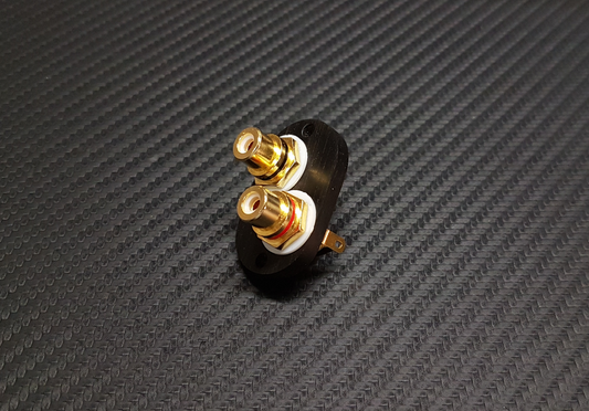 SME 3009 3012 Tonearm Upgrade Kit RCA Connector Cinch Gold Plated - Ebony Wood0