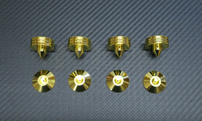 4x Spikes + 4x Pads / Isolierung for Plattenspieler / Lautsprecher / Boxen / NEW1