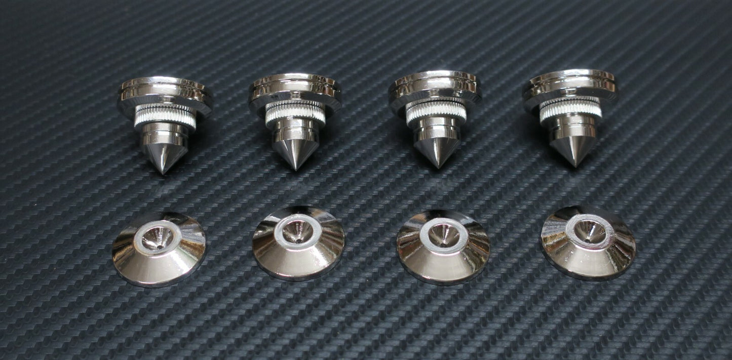 4x Spikes + 4x Pads / Isolierung for Plattenspieler / Lautsprecher / Boxen / NEW0