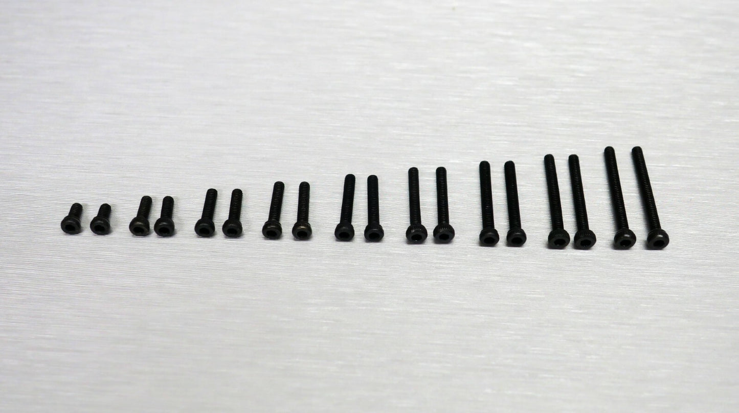 Schwarze Phono Schrauben Set M2 for Hex Key für Thorens TP Headshells1