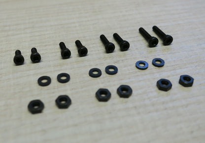 Black Phono Screw Kit M2.5 Hex Cap Stainless Steel for Cartridge Headshell 6-121