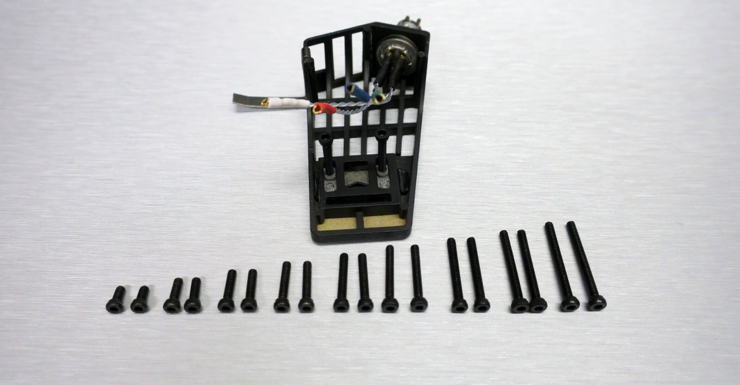 Schwarze Phono Schrauben Set M2 for Hex Key für Thorens TP Headshells2