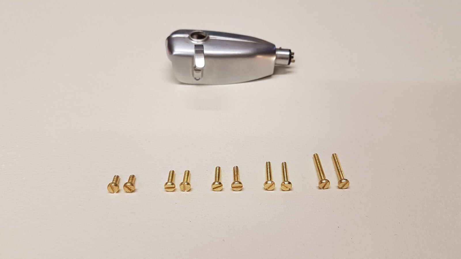 Phono Screw Set made of Brass for REK-O-KUT Headshell / non-magnetic screws1