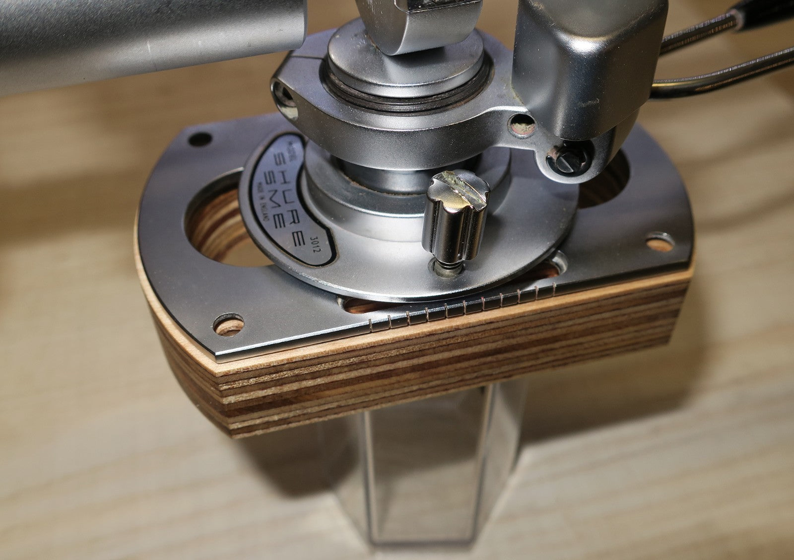 12mm Universal Base Tonearm Board for SME 3009 / 3012 / Tonarmbrett für Tonarm2