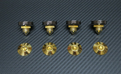 4x Spikes + 4x Pads / Isolierung for Plattenspieler / Lautsprecher / Boxen - NEW0