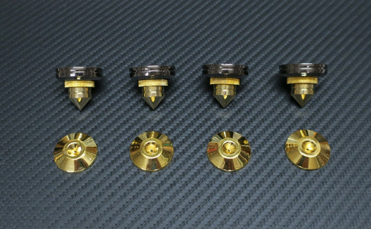 4x Spikes + 4x Pads / Isolierung for Plattenspieler / Lautsprecher / Boxen - NEW0