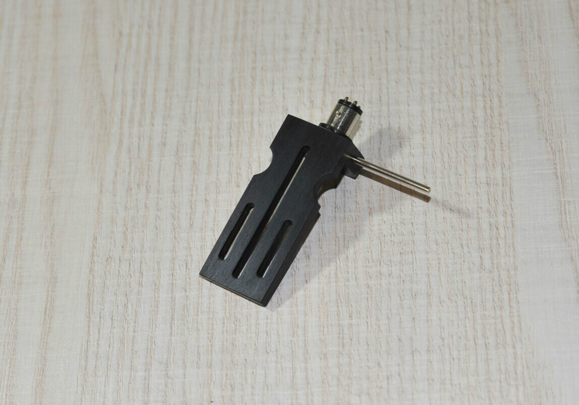 Custom-Made Wood Headshell For Jelco / Ortofon Tonearms Type Ebony Wood - New0
