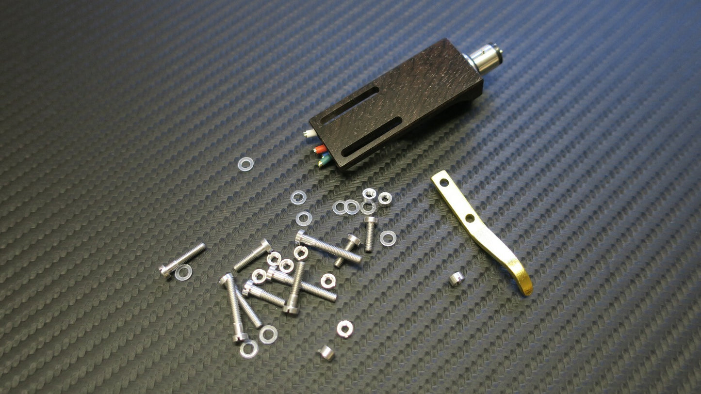 Hi-End Headshell Sme Type Made Of Ebony Wood +5N Silver Cable + Screws Set1