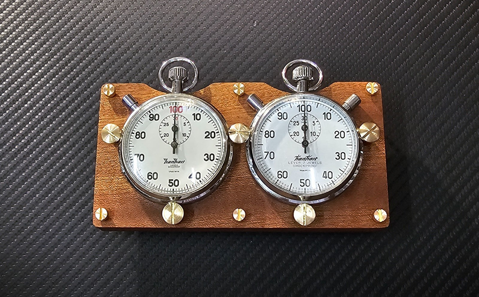 Custom-Made Mahagoni Wood Board Dashboard Cockpit für Hanhart Stoppuhr Classic2