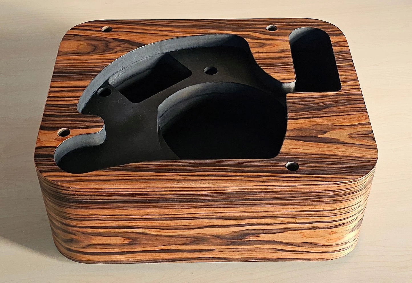 Custom-Made Plinth for Thorens TD124 made of High Fidelity MDF & Santos Palisander Veneer