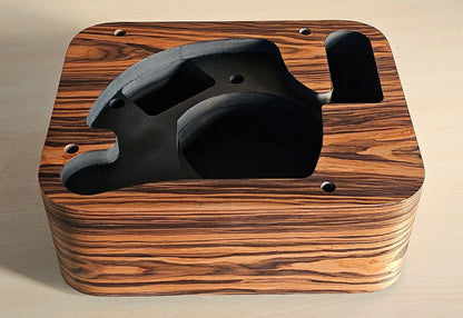 Custom-Made Plinth for Thorens TD124 made of High Fidelity MDF & Santos Palisander Veneer