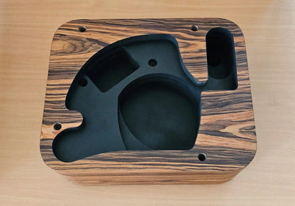 Custom-Made Plinth for Thorens TD124 made of High Fidelity MDF & Santos Palisander Veneer