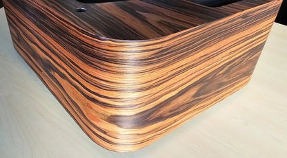 Custom-Made Plinth for Thorens TD124 made of High Fidelity MDF & Santos Palisander Veneer