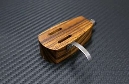 Custom-Made Zebra Wood Headshell "Opera" for Tonearms with SME Connector Type