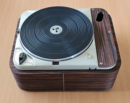 Custom-Made Plinth for Thorens TD124 made of High Fidelity MDF & Makassar Ebony Veneer