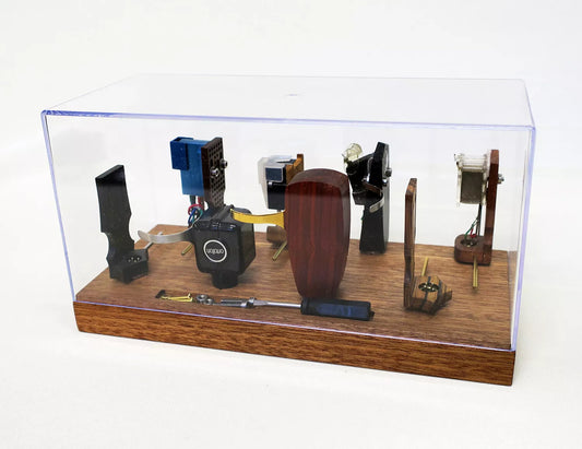 Headshell Cartridge Keeper Box for 8 pcs / Made of Mahogany Wood