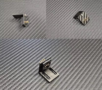 4 pin Adapter/ Connector for DECCA FFSS Cartridge made of Real Racing Carbon with 24k pins