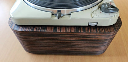Custom-Made Plinth for Thorens TD124 made of High Fidelity MDF & Makassar Ebony Veneer