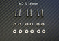 Premium Phono Screws Set / Stainless Steel - M2.5 16mm for Headshell / Phono Cartridge