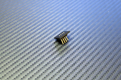 4 pin Connector for DECCA FFSS MK II Ebony wood / 24k gold plated pins