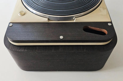 Custom-Made Plinth for Thorens TD124 made of High Fidelity MDF & Black Oak Veneer