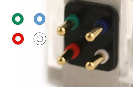3 sets (12 pcs) colored washers / rings for phono cartridge terminals