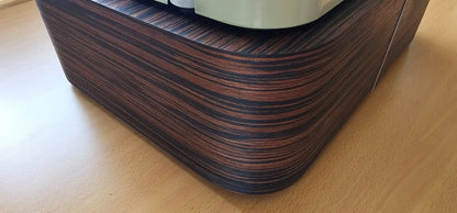 Custom-Made Plinth for Thorens TD124 made of High Fidelity MDF & Makassar Ebony Veneer