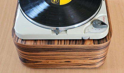 Custom-Made Plinth for Thorens TD124 made of High Fidelity MDF & Santos Palisander Veneer