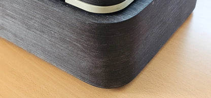 Custom-Made Plinth for Thorens TD124 made of High Fidelity MDF & Black Oak Veneer