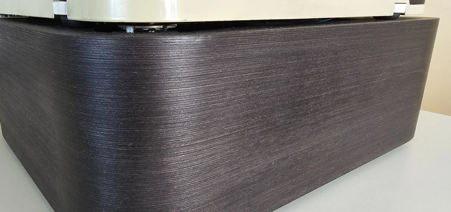 Custom-Made Plinth for Thorens TD124 made of High Fidelity MDF & Black Oak Veneer
